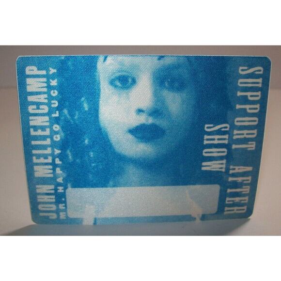 John Mellencamp Backstage Pass Mr Happy Go Lucky Tour Original 1996 Blue Cougar - Picture 1 of 2
